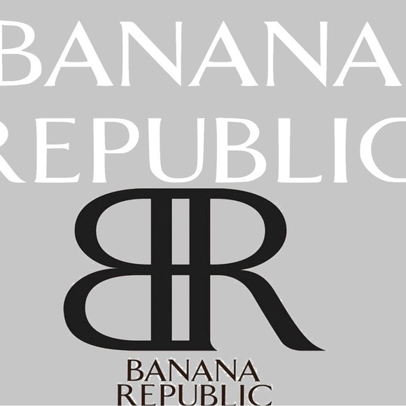 Banana Republic Handbags - Banana Republic Gray and Black Logo Tee